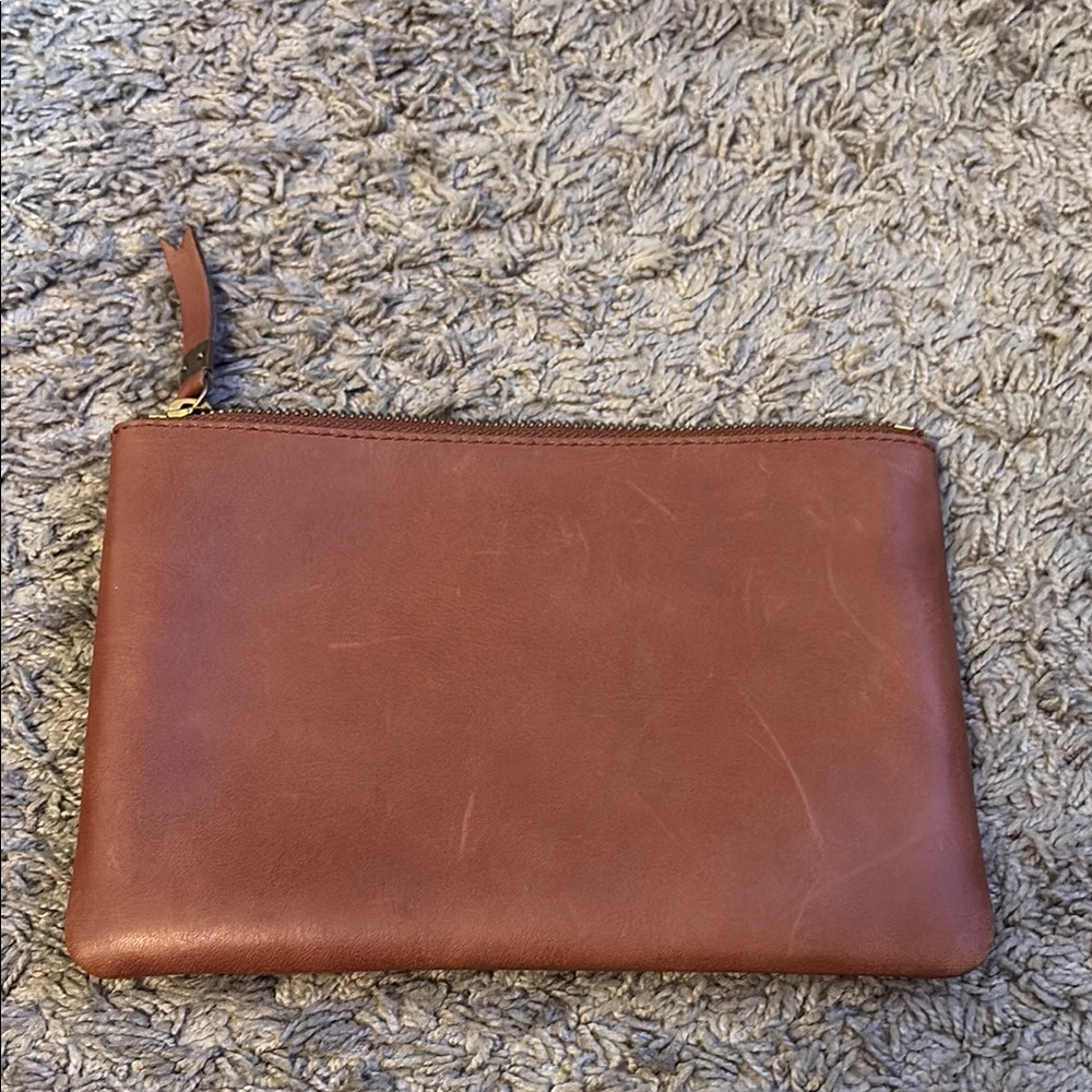 Brown Leather Clutch